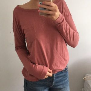 Soft washed red/rust long sleeve